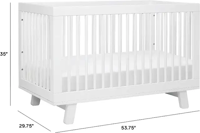Babyletto Hudson 3-in-1 Convertible Crib White in Cribs in City of Toronto - Image 4