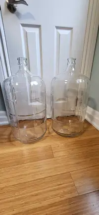 2 wine carboy 5 gallon carafe glasses