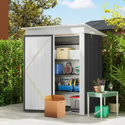 5'x3'x6', Outdoor Storage Shed, Dark Grey Color , View more