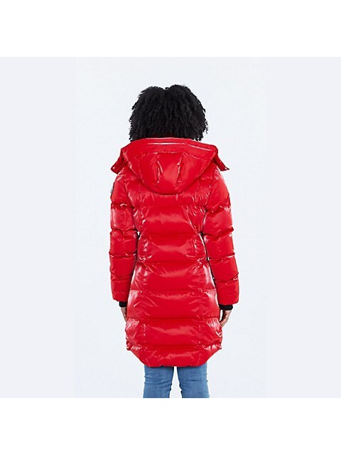 WOMEN'S PENGUIN LONG COAT - ALL WET RED in Women's - Tops & Outerwear in City of Toronto - Image 2