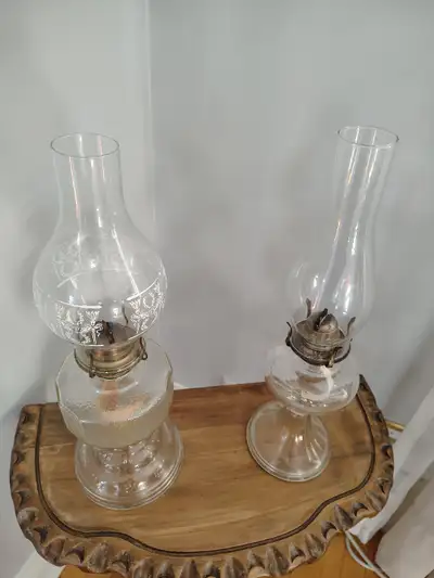 Vintage hurricane lamps (2), View more