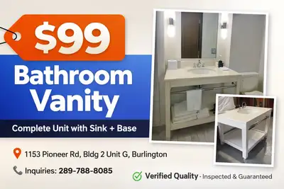 $99 Bathroom Vanity – Complete Unit (Sink + Base), View more