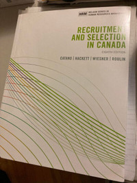 Recruitment and Selection in Canada, 8th edition