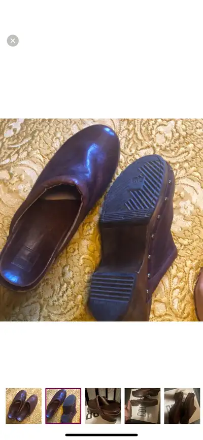 Frye clogs women’s brown leather sandals 7-7.5, View more