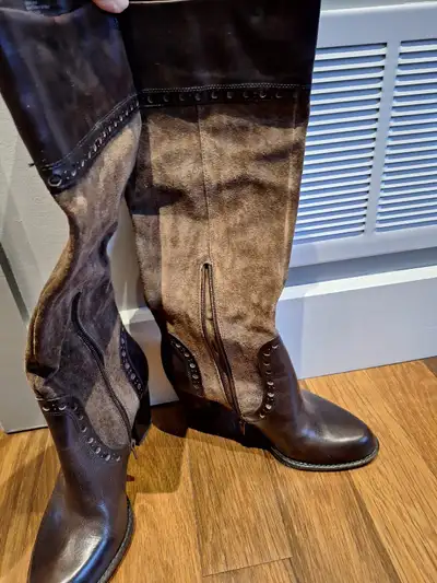 Bottes pour femme cuir et suède, View more