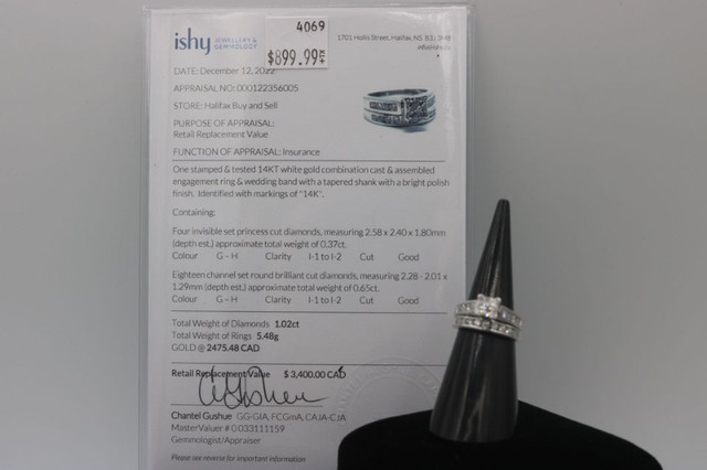 Size 5 | 14kt White Gold Bridal Set (#4069) in Jewellery & Watches in City of Halifax