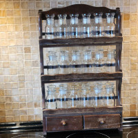 Vintage Japanese Wood Spice Rack!