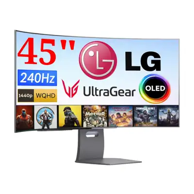 LG UltraGear 45" OLED Curved Gaming Monitor (45GS95QE B), View more