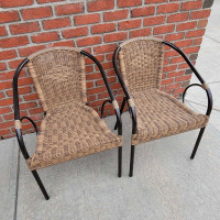 ⭐ 2 Wicker Patio Chairs - MOVING SALE - READ AD 