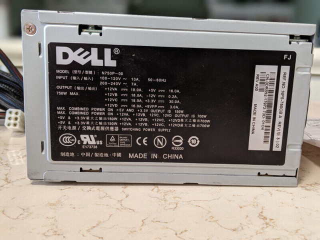 Dell XPS 750W BTX Power Supply in System Components in Kitchener / Waterloo