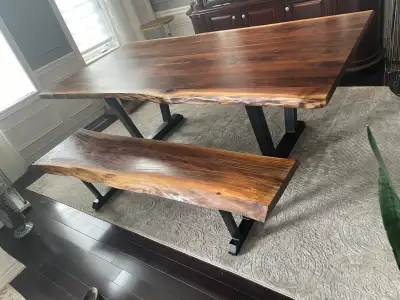 PRICE DROP! Beauty Handcrafted Live Edge Wood Table!!, View more