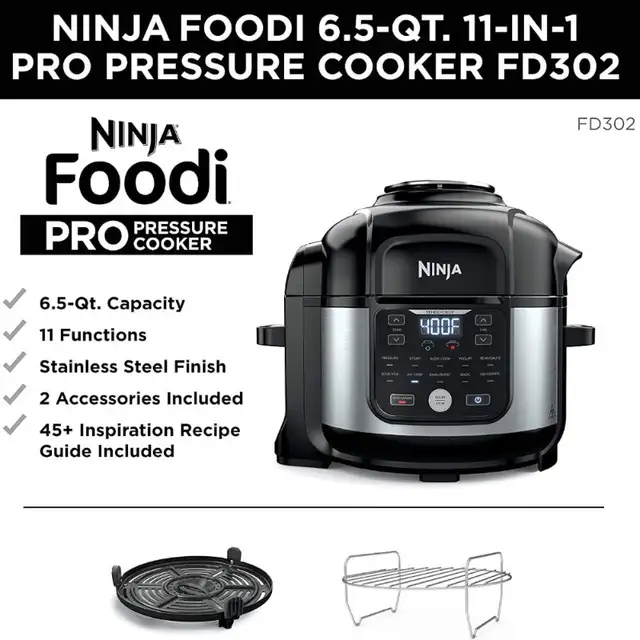 Ninja Foodi PRO 11-in-1 Pressure Cooker/Air Fryer - NEW IN BOX in Health & Special Needs in Abbotsford - Image 2