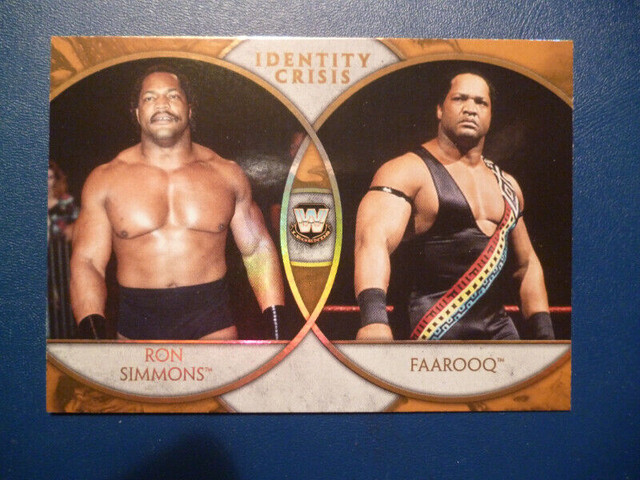 Topps WWE Identity Crisis card 19/50 Iron Sheik + Ron Simmons dans Art et objets de collection  à Peterborough - Image 3