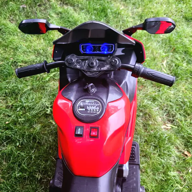 Kids Ride-On Bike, LED Lights, Key Start, Training Wheels, Front in Kids in Kitchener / Waterloo - Image 5