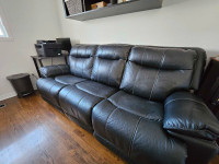 Black leather couch