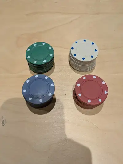 Selling a set of poker chips in various colours. Perfect for your next poker night with friends or f...