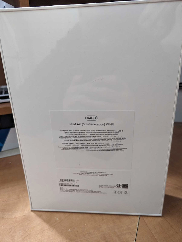 *SEALED* Apple iPad Air, 5th gen, Wifi, 64gb, Blue in iPads & Tablets in Vancouver - Image 2