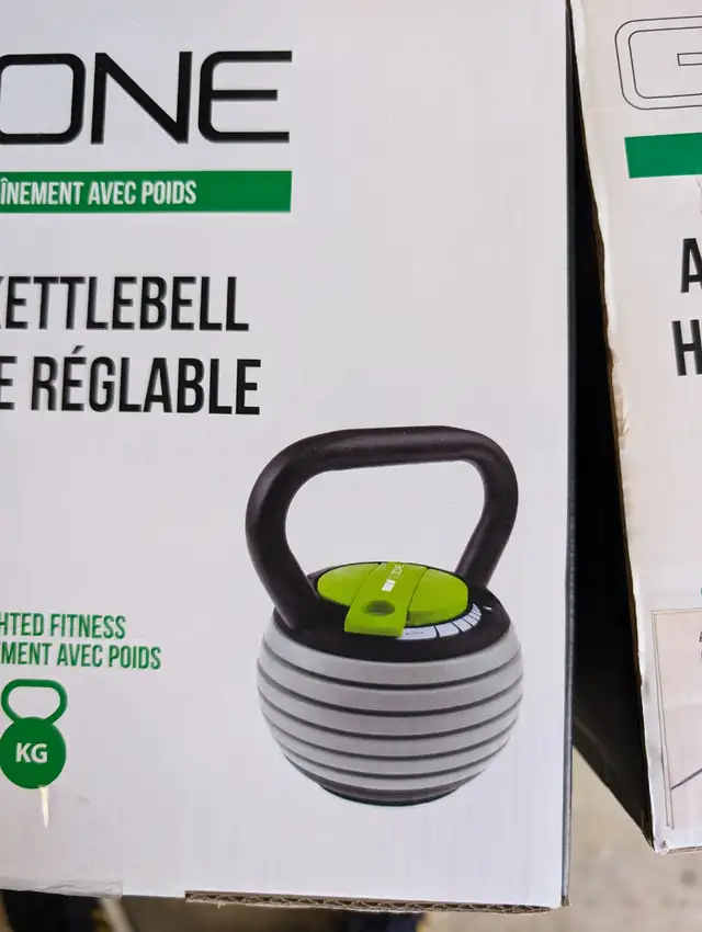 New in Box GoZone Adjustable Kettlebell 5lb to 40lbs Weights | Exercise ...