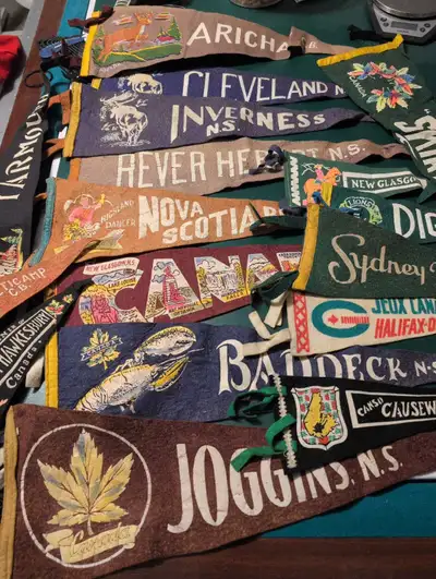 Lot Felt Pennants Vintage Nova Scotia, View more