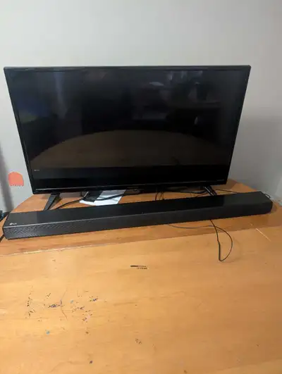 20"monitor and sound bar, View more