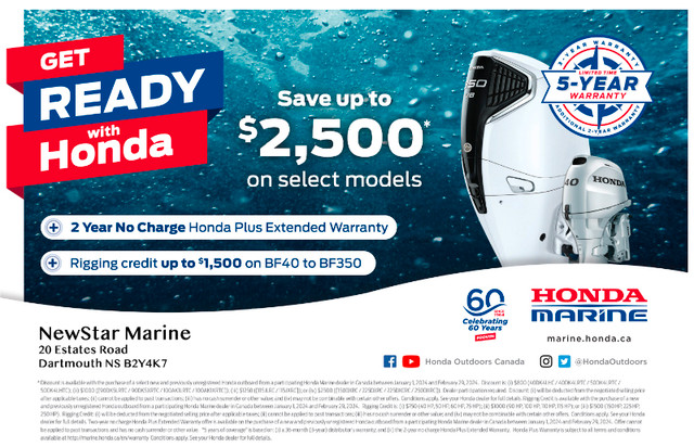 NewStar Marine -HONDA RE-POWER  (SAVE UP TO $2500) in Powerboats & Motorboats in Dartmouth
