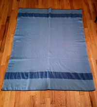 Vintage Hudson Bay Blue 4 point Wool Blanket