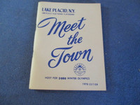 MEET THE TOWN-LAKE PLACID, N.Y. -1978 EDITION-A GUIDE-VINTAGE!