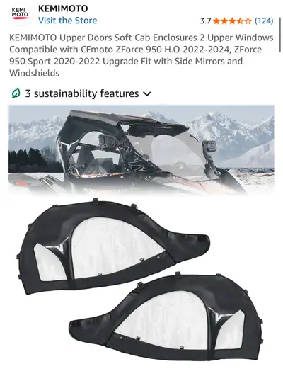 KEMIMOTO Soft Cab Enclosure CFmoto ZForce, View more