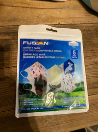 Fusion variety pack children’s disposable masks 5 in pack 