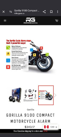 Gorilla 9 Series Motorcycle Alarm 