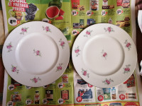 2 JLMENAU PORCELAIN DINNER PLATES GERMAN DEMOCRATIC REPUBLIC