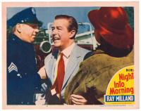 1951 Night into Morning Ray Milland 2 different lobby cards