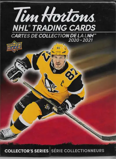 Have a near complete set of 2020-21 Tim hortons NHL cards for sale. Comes with binder, all base, Sta...
