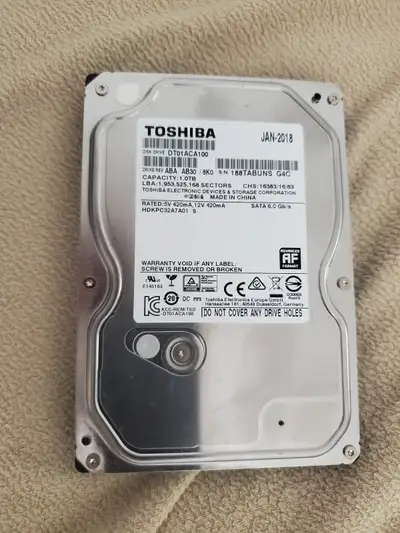 Toshiba DT01ACA100 1tb 7200rpm 3.5inch Sata 6gbps 32mb, View more