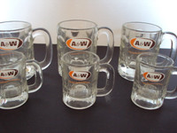 A&W ROOT BEER MUGS SET OF 6