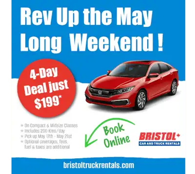 May Long Weekend Rental Car Deal!