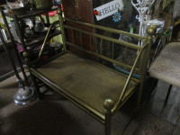 1970s ALL METAL HALL PATIO BENCH SEAT $80. SEAT NEEDS TLC