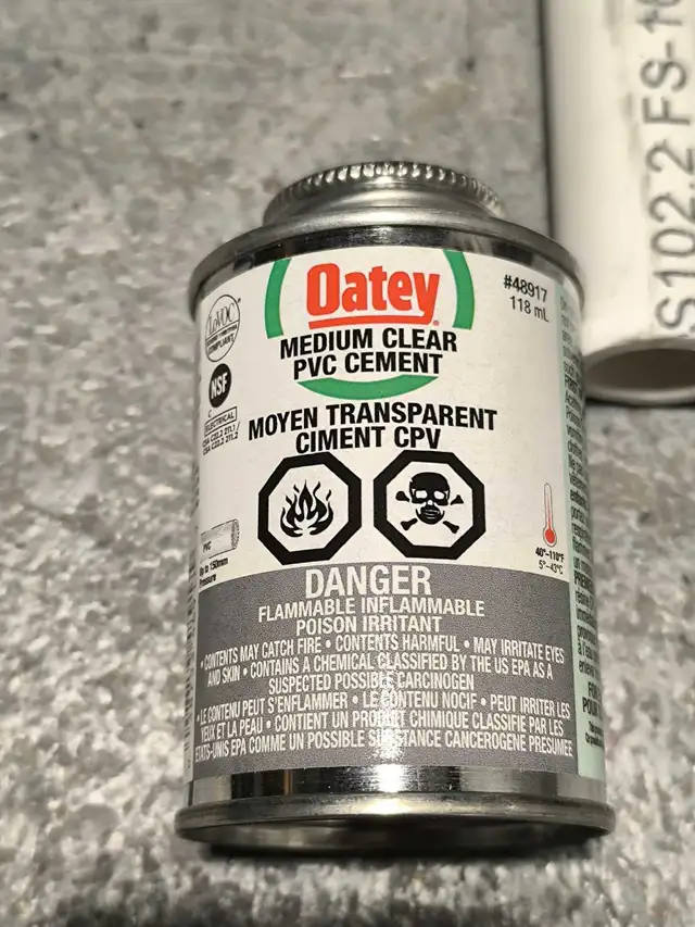 87" Tuyau PVC Xirtec Pipe 3/4" + Ciment PVC Oatey Clear Cement in Plumbing, Sinks, Toilets & Showers in City of Montréal - Image 5