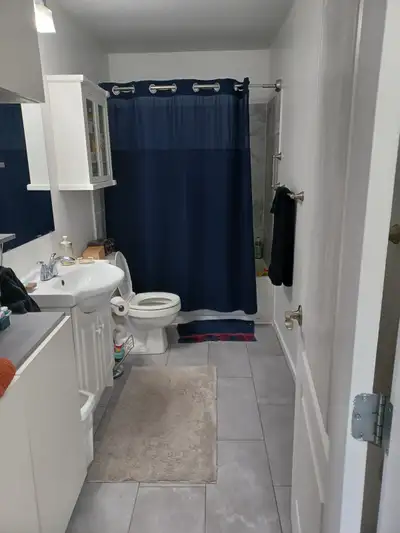 Nice 1 bedroom basement suite in good neighborhood. Lounge (11 x 11) has built in closet for storage...