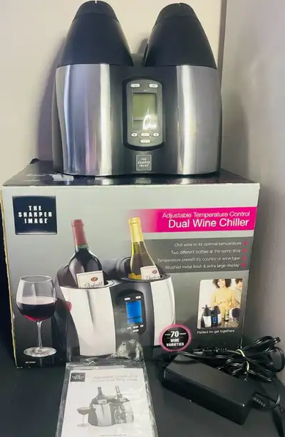 Sharper Image Double Wine Chiller w/ Adjustable Temp. Control, View more