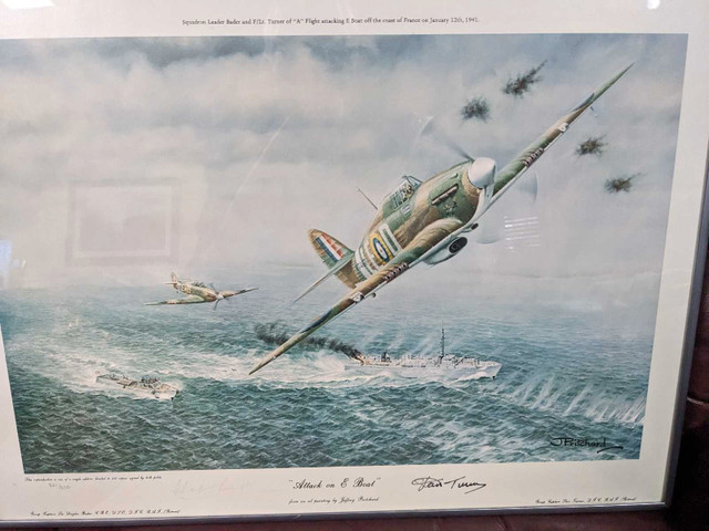 Attack on E-Boat Limited edition print - WW2 signed by pilots   in Arts & Collectibles in Oakville / Halton Region - Image 4
