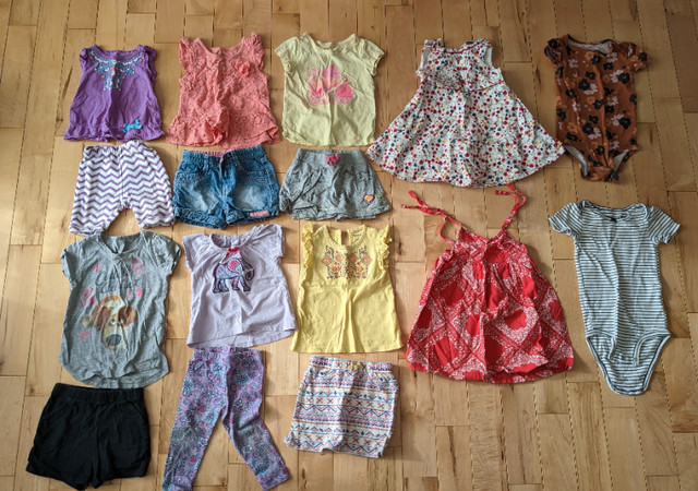 Lot vêtements 18 mois fille été, 16 morceaux dans Vêtements - 18 à 24 mois  à Ville de Montréal