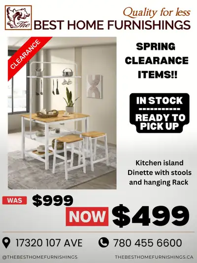 SUPER DEALS: Multi-Functional Kitchen Island Dinette Set, View more