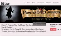 Toronto Symphony Orchestra Pirates of the Caribbean May 18 7:30