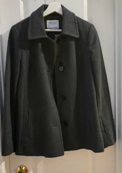 Nautica gray pea coat size M, View more