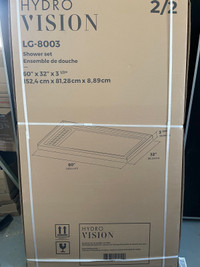 HydroVision 60” Shower Base - New in original box