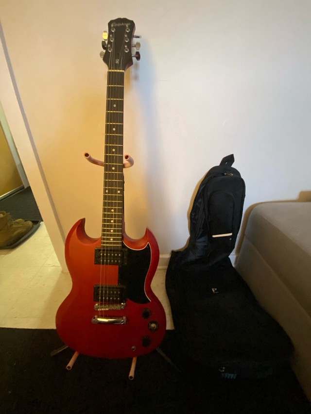 Epiphone SG with 2x Amps, soft case 400 in Guitars in Petawawa