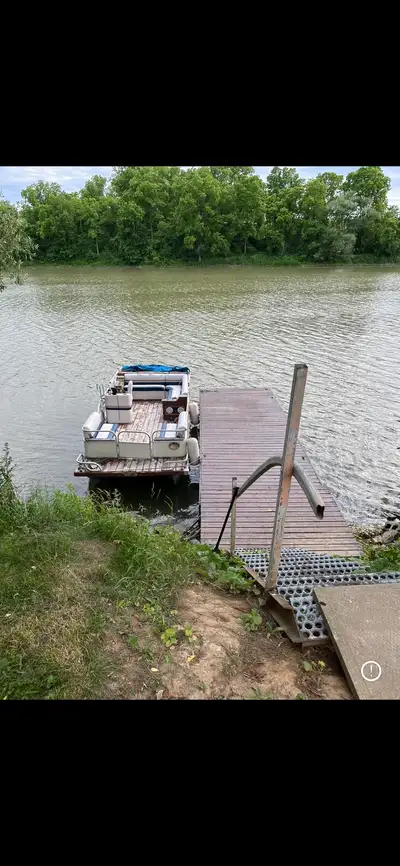 Great project pontoon boat took the motor off for another boat comes with a motor tho don’t know how...