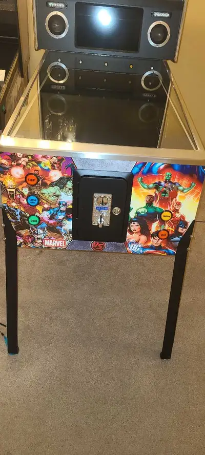 full size virtual pinball with 47" 4k monitor, shacker motor, heptic feedback, led lights all around...