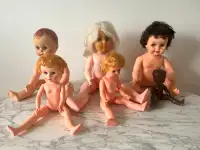 Lot of Large Vintage 1950's 1960's Dolls